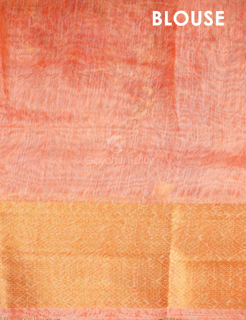 Baby Pink Colour Floral Print Semi Chanderi Saree By Gayathri Reddy Designer Studio