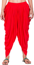 PAVONINE Red Color Solid Beetel Rayon Fabric Patiala For Women & Girls