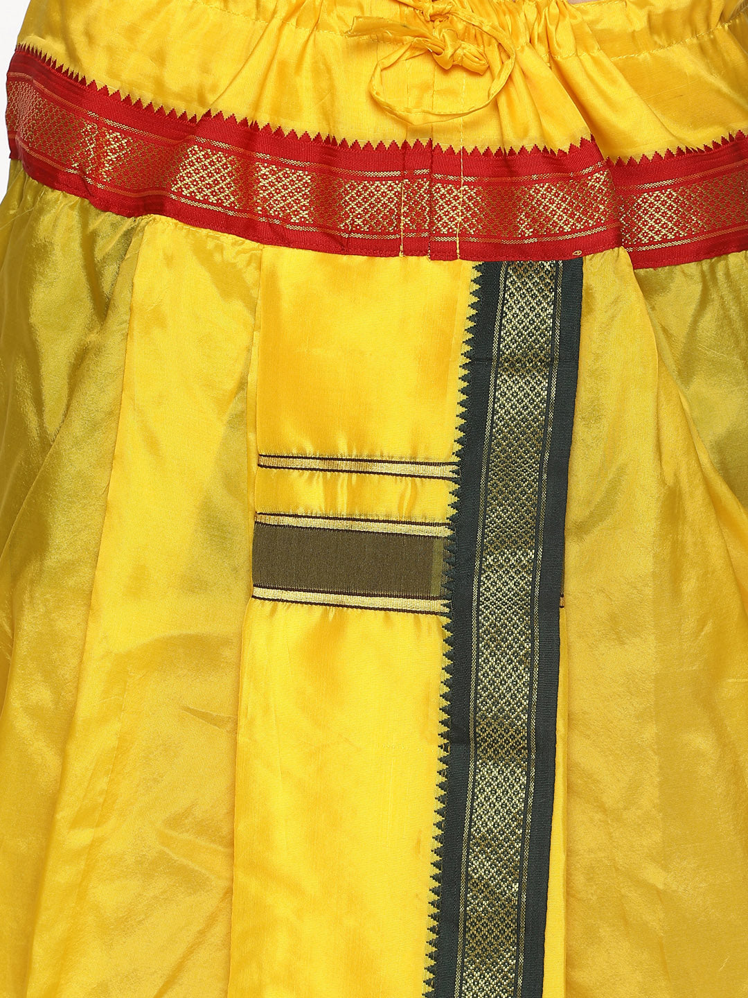 Sethukrishna Men Yellow Solid Readymade Dhoti Pants