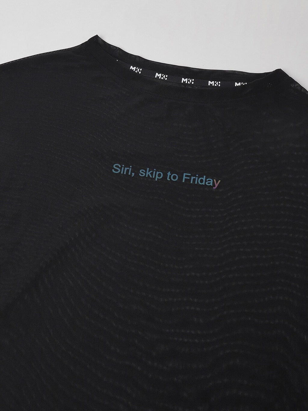 MKH Typography Printed Long Sleeve Relaxed Fit Dri-FIT Sports T-shirt