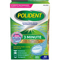 Polident Antibacterial Dental Appliance Cleanser 3 Minute Tablets 60Ct