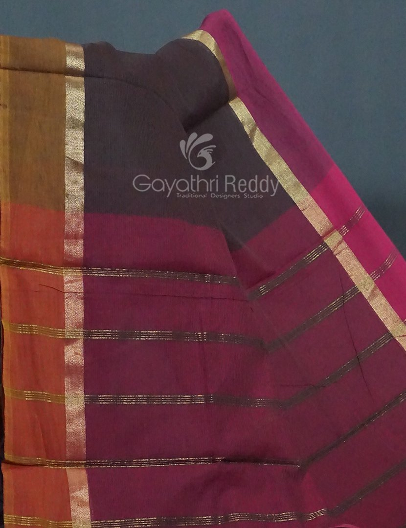 Dual Shades of Brown Pure Mangalgiri Cotton By Gayathri Reddy Designer Studio