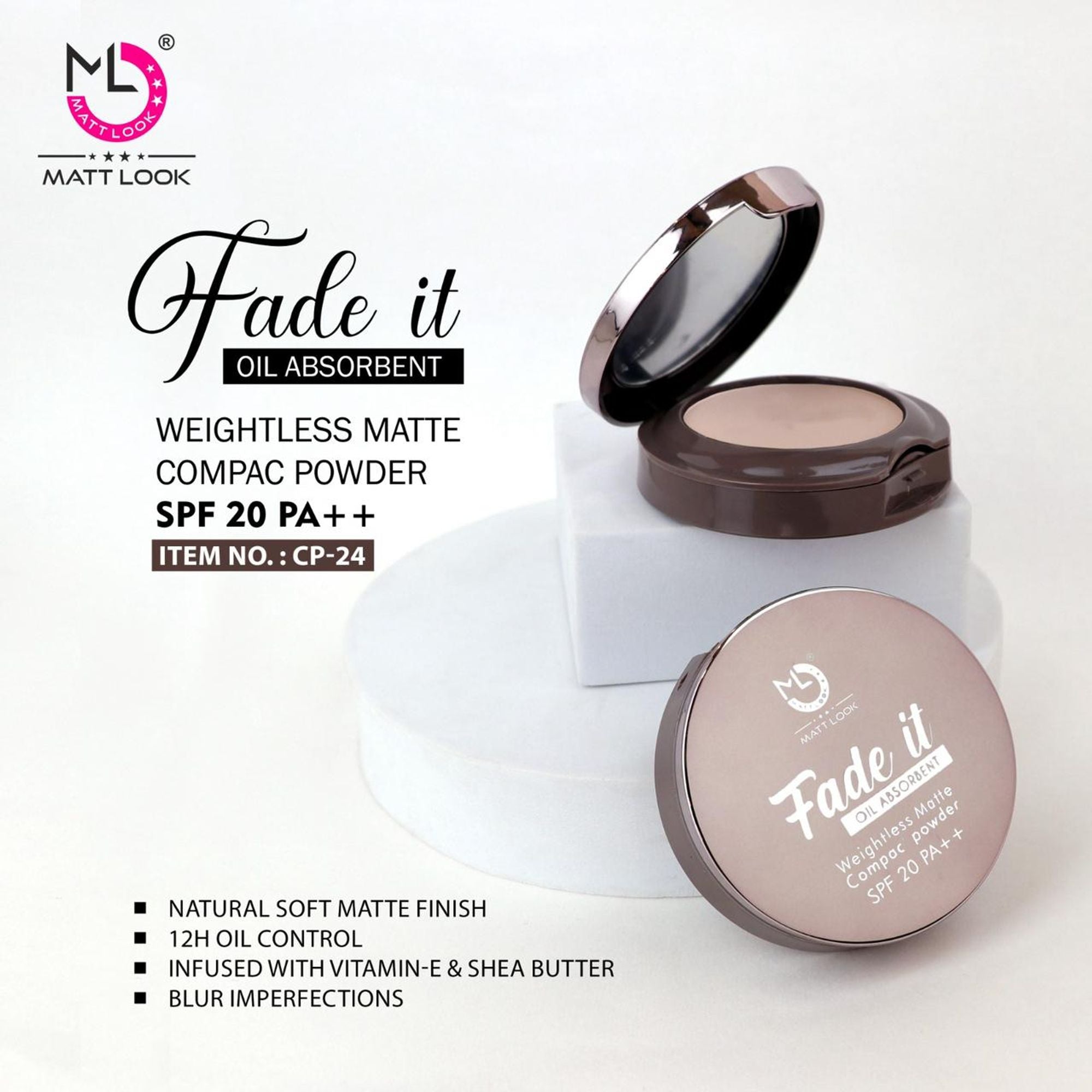 Matt Look Fade If Oil Absorbent Compact - 02 Natural Sand