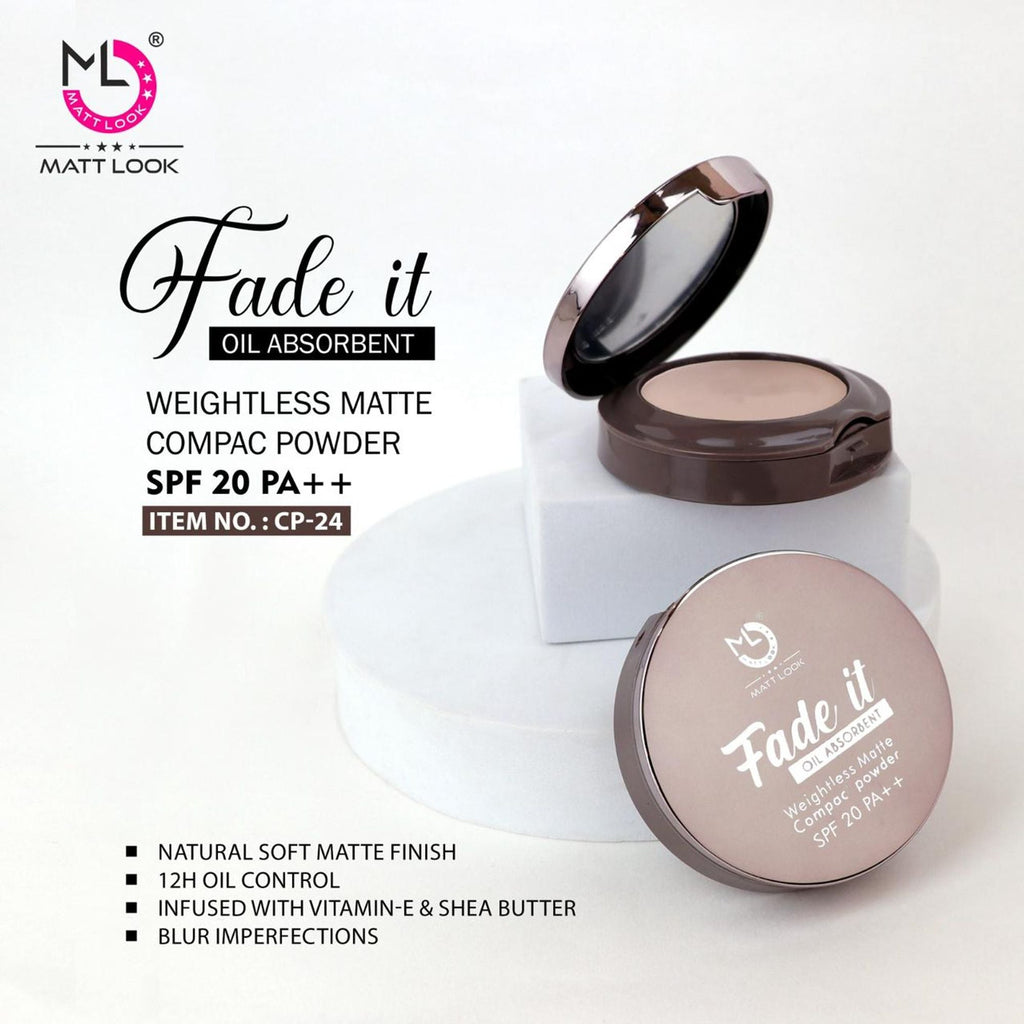Matt Look Fade If Oil Absorbent Compact - 03 Warm Nude
