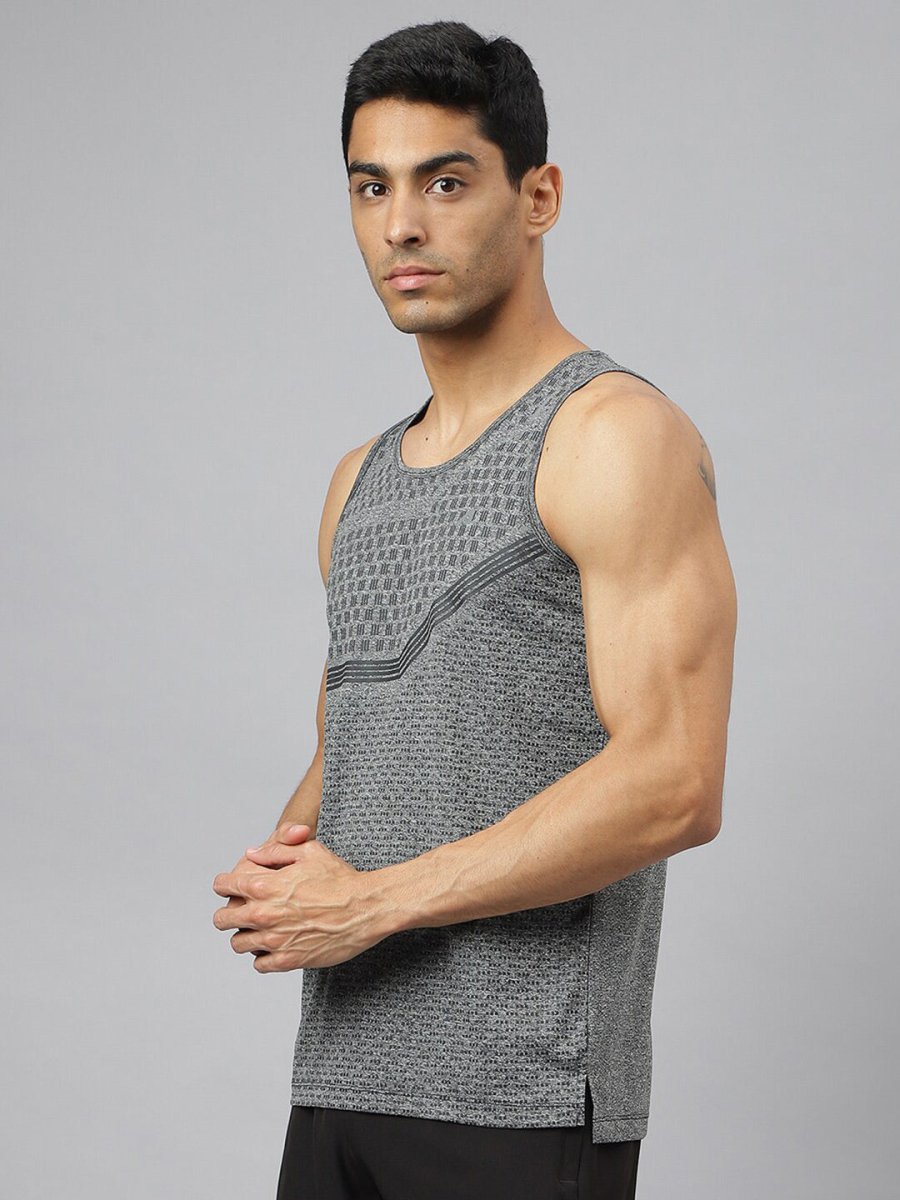 Alcis Men Heather Anti-Static Slim-Fit Distance Running Singlet
