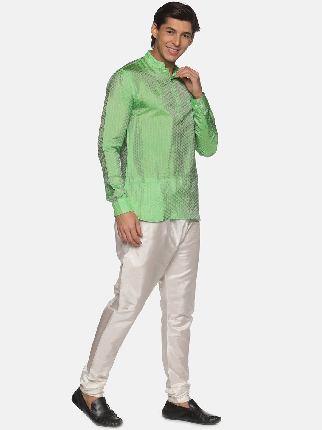 Sethukrishna Green Kurta with Pyjamas For Men
