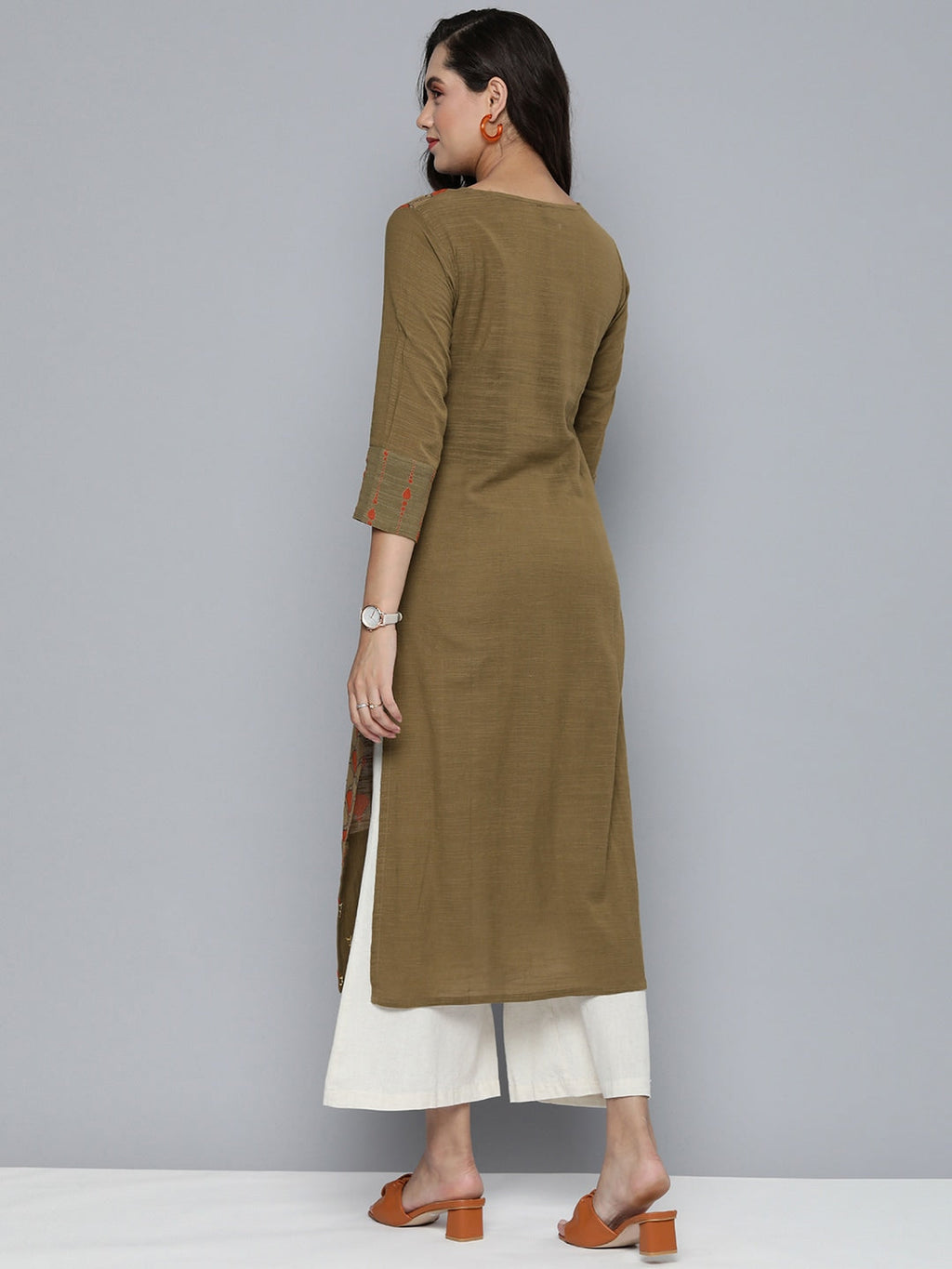 HERE&NOW Women Ethnic Motifs Straight Kurta