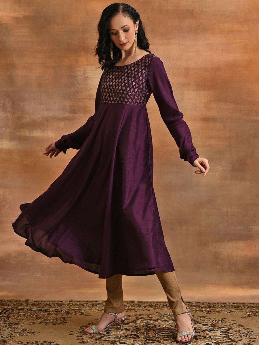 Aks Ethnic Motifs Printed Anarkali Kurta