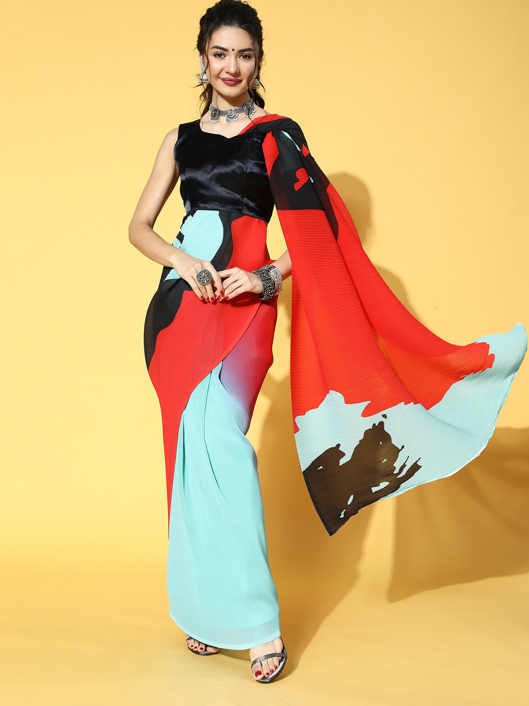 Saree Mall Blue Saree For Women