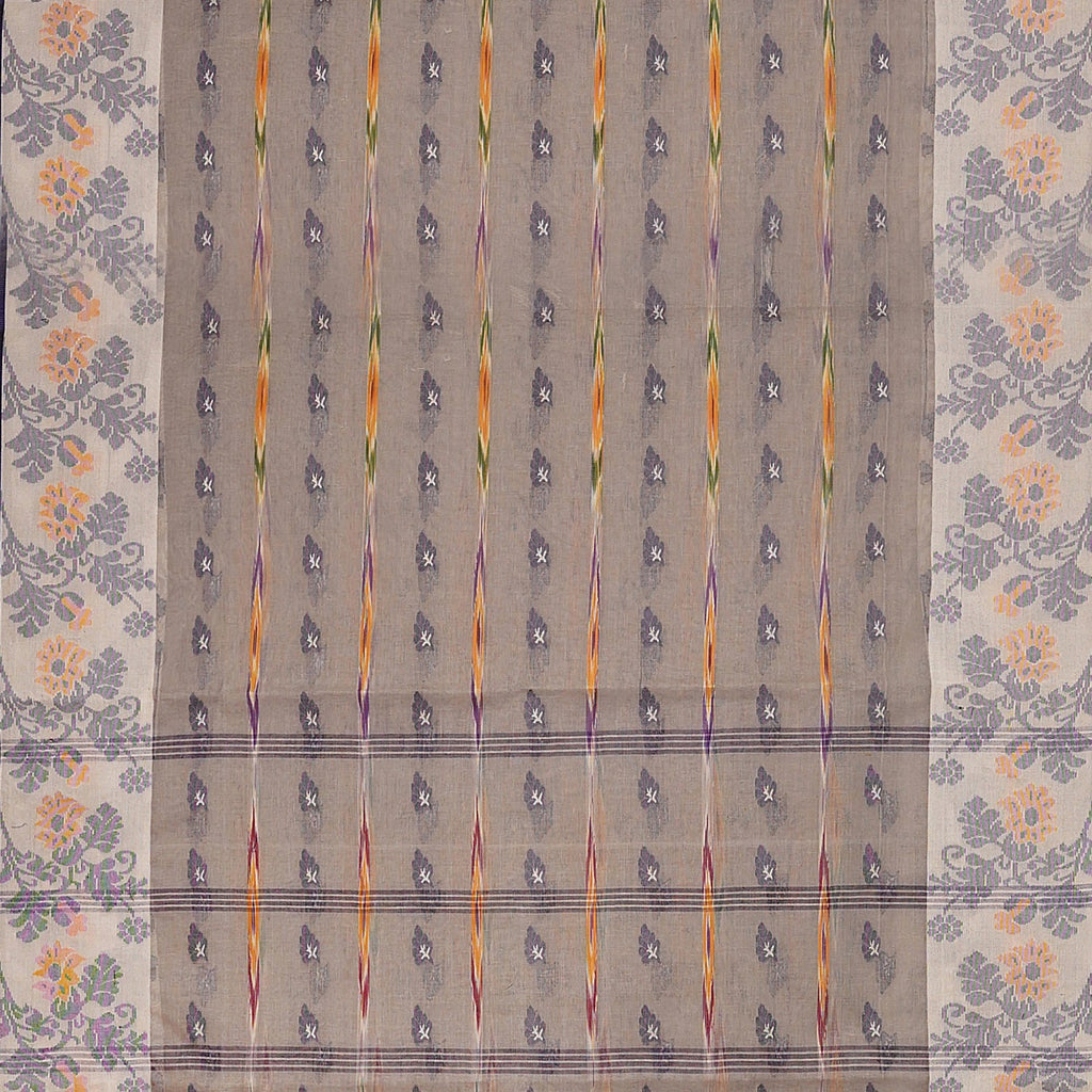 Exclusive Collection 100% Pure Cotton Rose Mauve Tant Saree With Hand Weaving Work