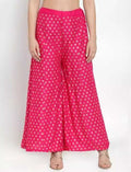 PAVONINE Rani Color Rayon Fabric Sun Print Palazzo For Women