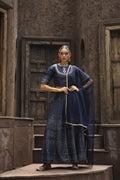 Juniper Navy Dull Satin Festive Embroidered Printed Crop Lehenga Choli Dupatta For Women