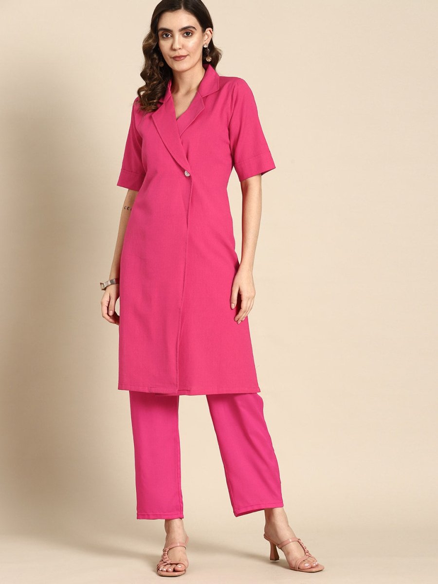All About You Women Regular Pure Cotton Kurta with Trousers