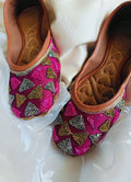 Desi Colour Women Indian Ethnic Footwear-Purple Bricks