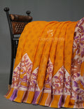 Orange With Off White Colour Leheriya Georgette Saree By Gayathri Reddy Designer Studio