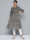 HERE&NOW Women Ethnic Motifs Printed Pure Cotton Kurta