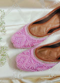 Desi Colour Women Indian Ethnic Footwear-Baby Pink Pearl