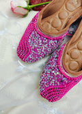 Desi Colour Women Indian Ethnic Footwear-Hot Pink Shine