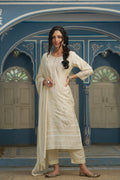 Juniper Beige Shantoon Festive Printed Straight Skd For Women