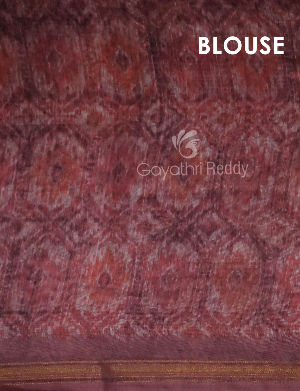 Red Onion Pink Colour Printed Semi Chanderi Design Saree By Gayathri Reddy Designer Studio