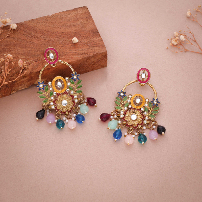 Tehzeeb Creations Multi Beads Multi Colour Earrings
