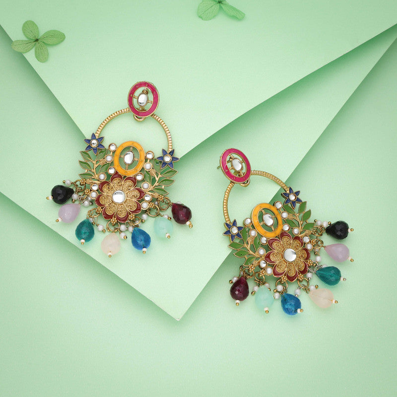 Tehzeeb Creations Multi Beads Multi Colour Earrings