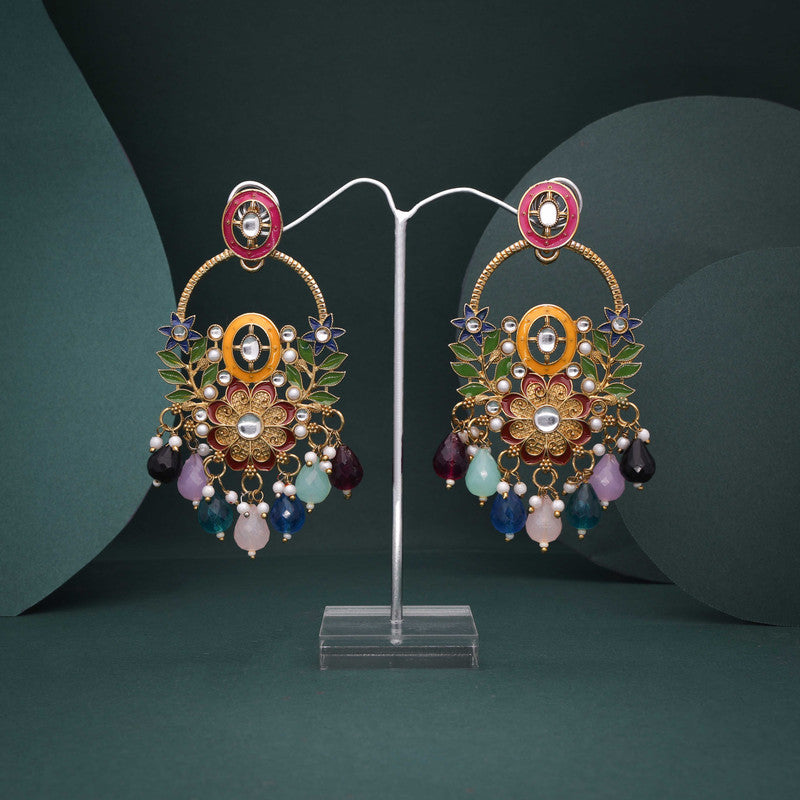 Tehzeeb Creations Multi Beads Multi Colour Earrings