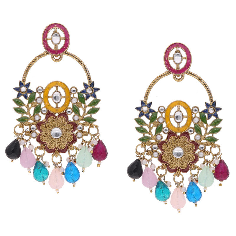 Tehzeeb Creations Multi Beads Multi Colour Earrings