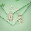 Tehzeeb Creations Gold-Polished Parrot Design Earrings