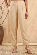 Juniper Gold Rayon Casual Wear Solid Straight Pants