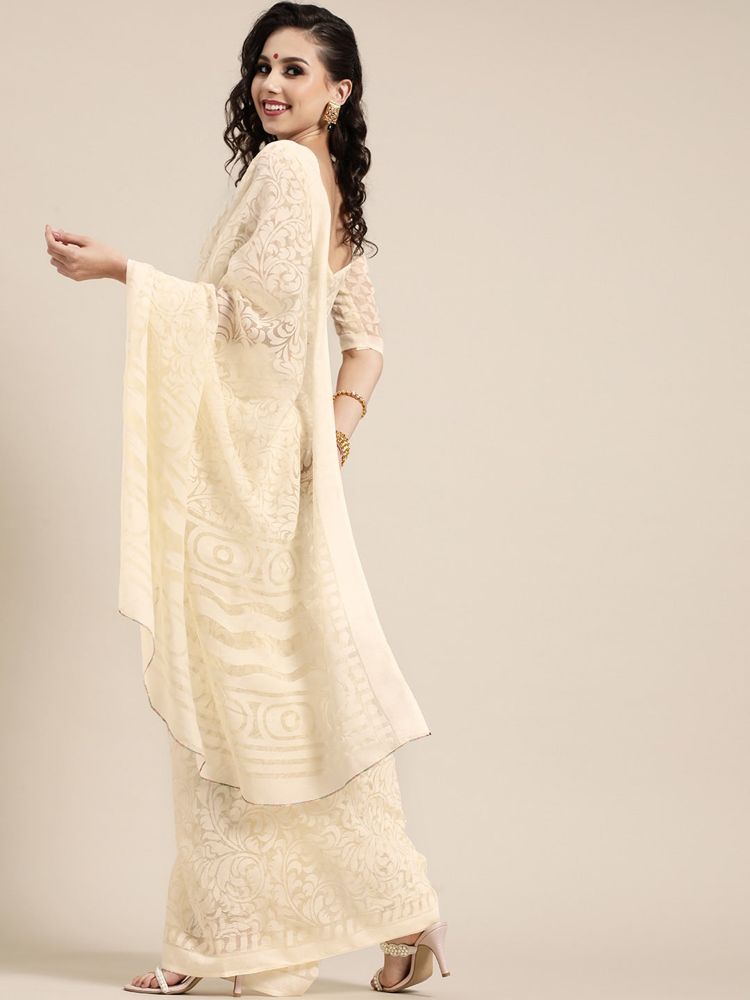 Saree Mall Ethnic Motifs with Sleek border Saree For Women