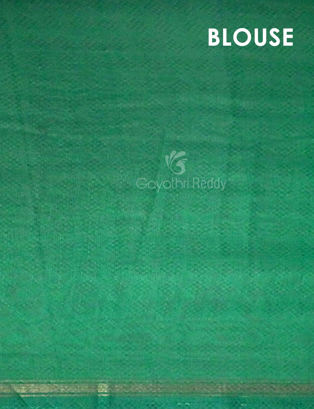 Rama Green Floral Design Semi Chanderi Saree By Gayathri Reddy Designer Studio