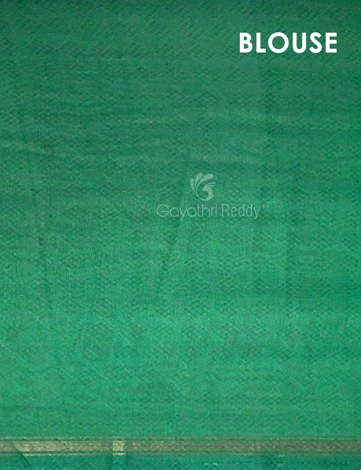 Rama Green Floral Design Semi Chanderi Saree By Gayathri Reddy Designer Studio