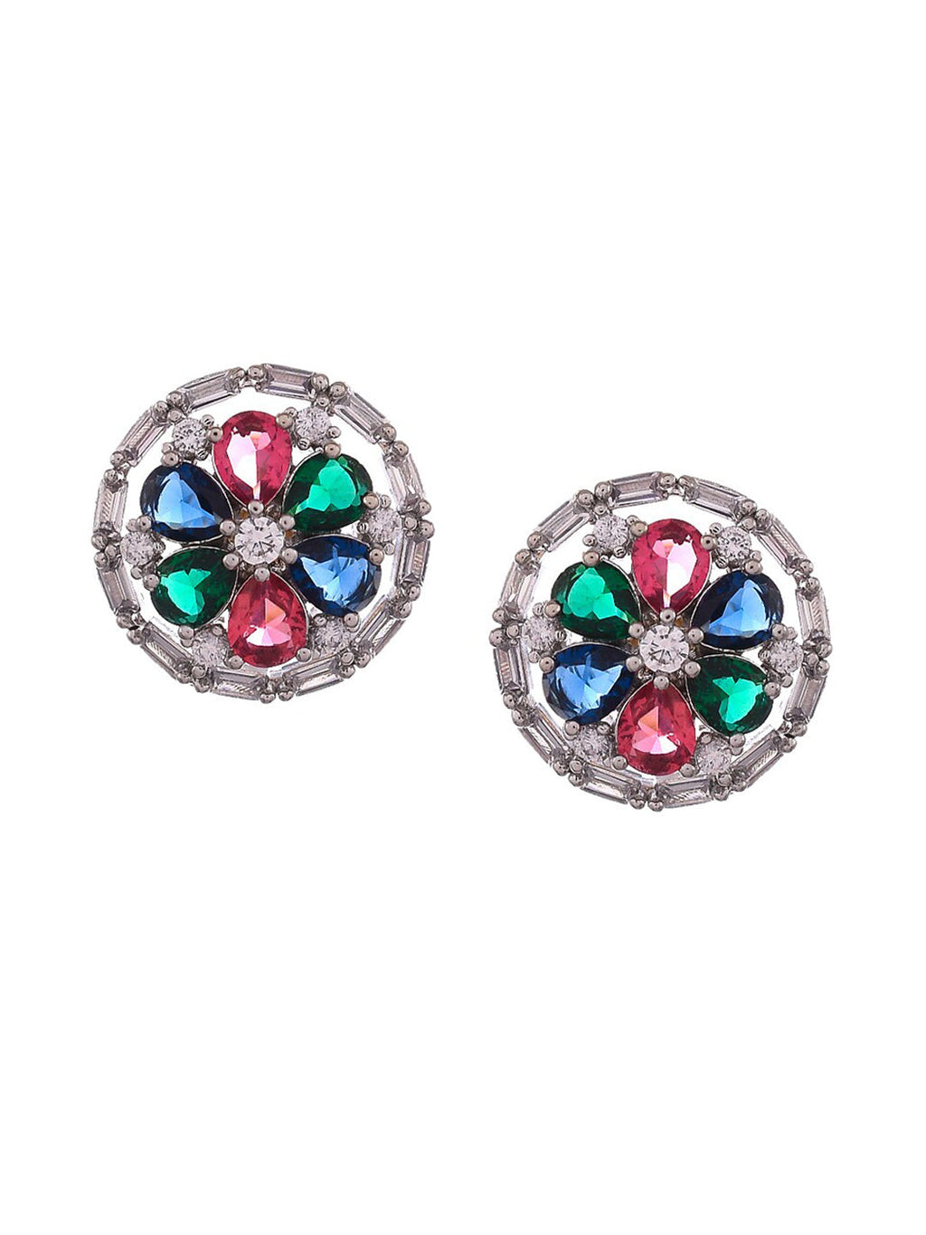 Shoshaa Multicoloured Contemporary Studs Earrings
