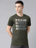 Alcis Typography Printed Dry Tech Slim Fit T-shirt