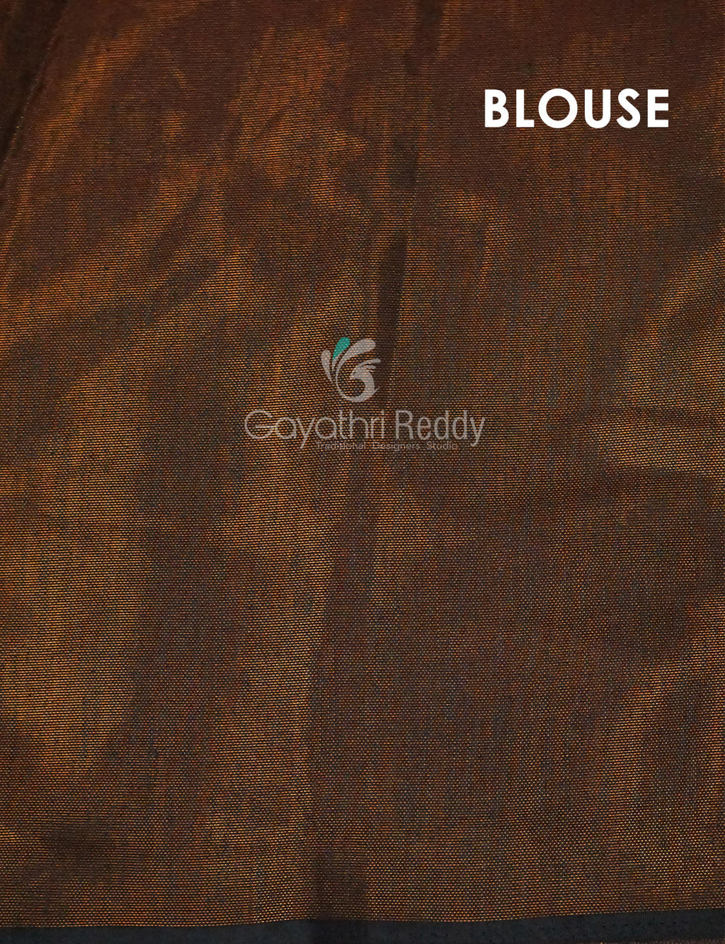 Henna Green And Henna Brown Coloured Geometrical Print Semi Chanderi Saree By Gayathri Reddy Designer Studio