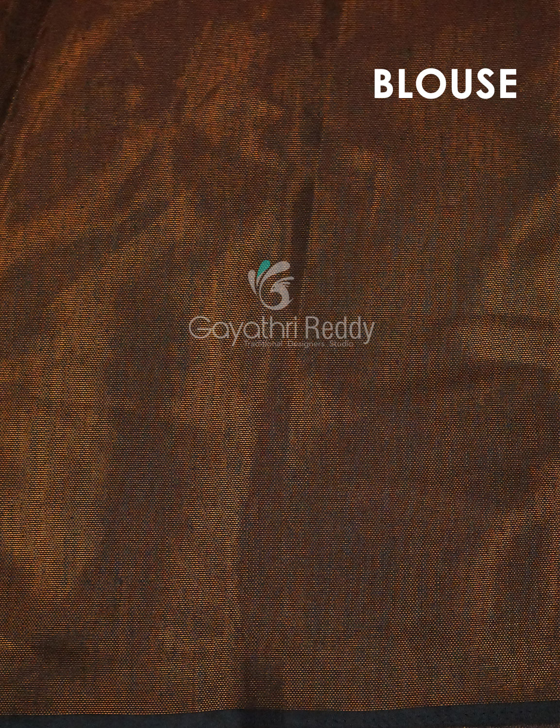Henna Green And Henna Brown Coloured Geometrical Print Semi Chanderi Saree By Gayathri Reddy Designer Studio