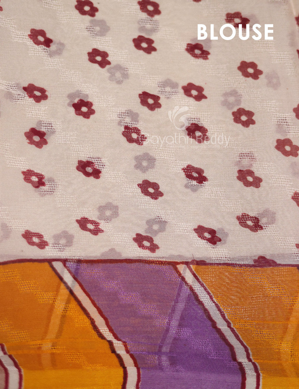 Orange With Off White Colour Leheriya Georgette Saree By Gayathri Reddy Designer Studio