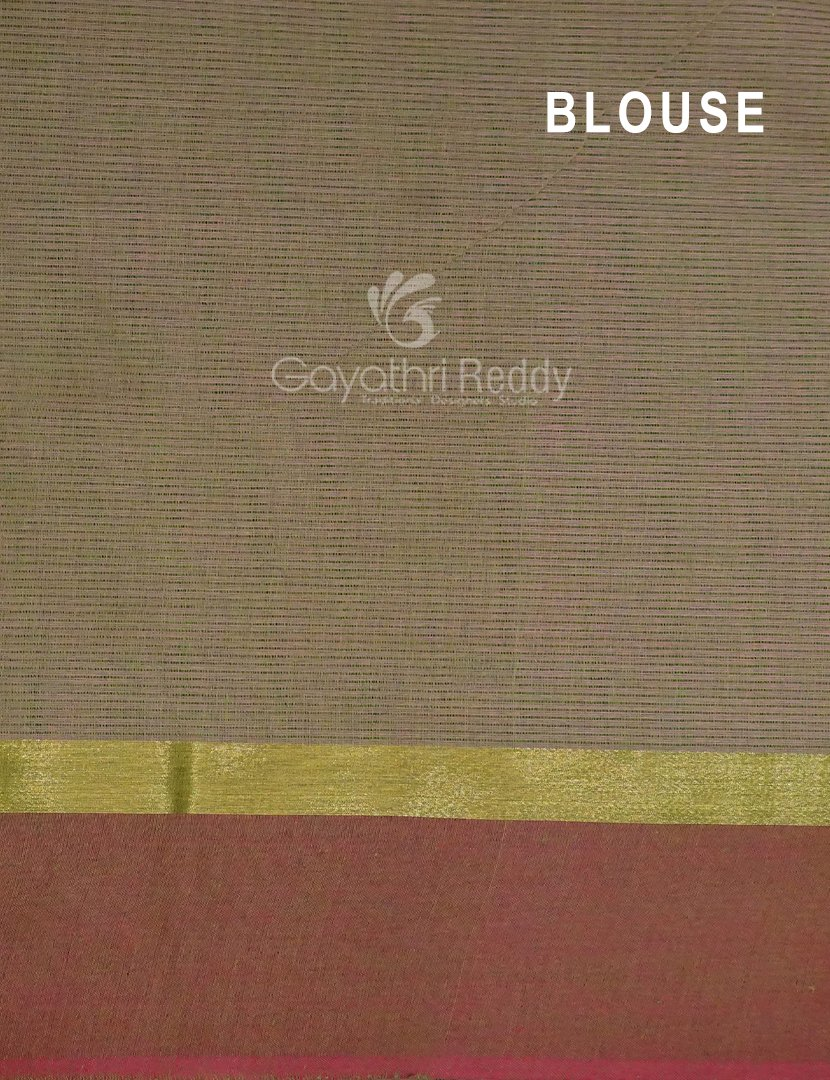 Dual Shades of Baby Pink With Contrast Blouse Pure Mangalgiri Cotton By Gayathri Reddy Designer Studio