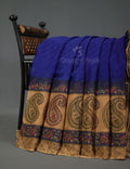 Ink Blue With Light Chikoo Leheriya Georgette Saree By Gayathri Reddy Designer Studio