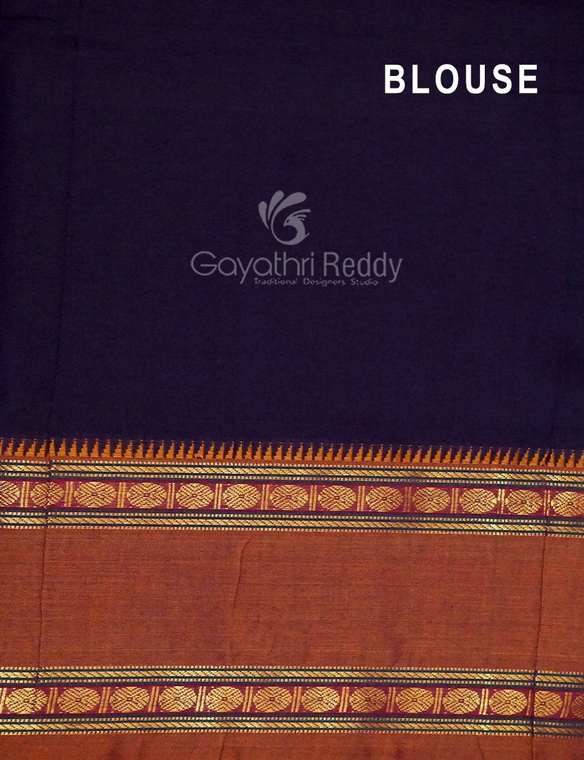 Kalanetha Dark Brinjal Coloured Pure Narayanpet Cotton Saree By Gayathri Reddy Designer Studio
