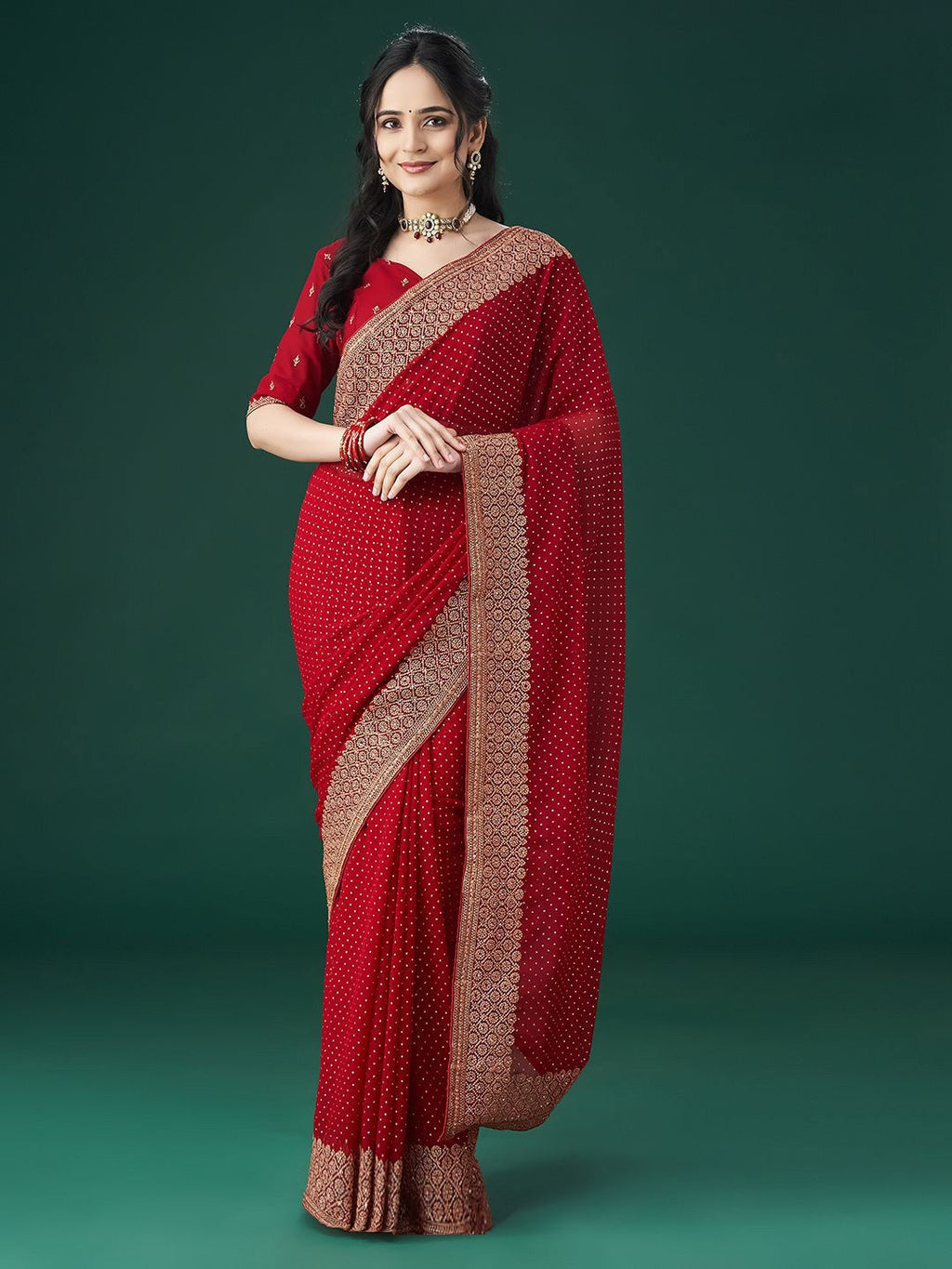 kasee Embellished Beads and Stones Celebrity Saree
