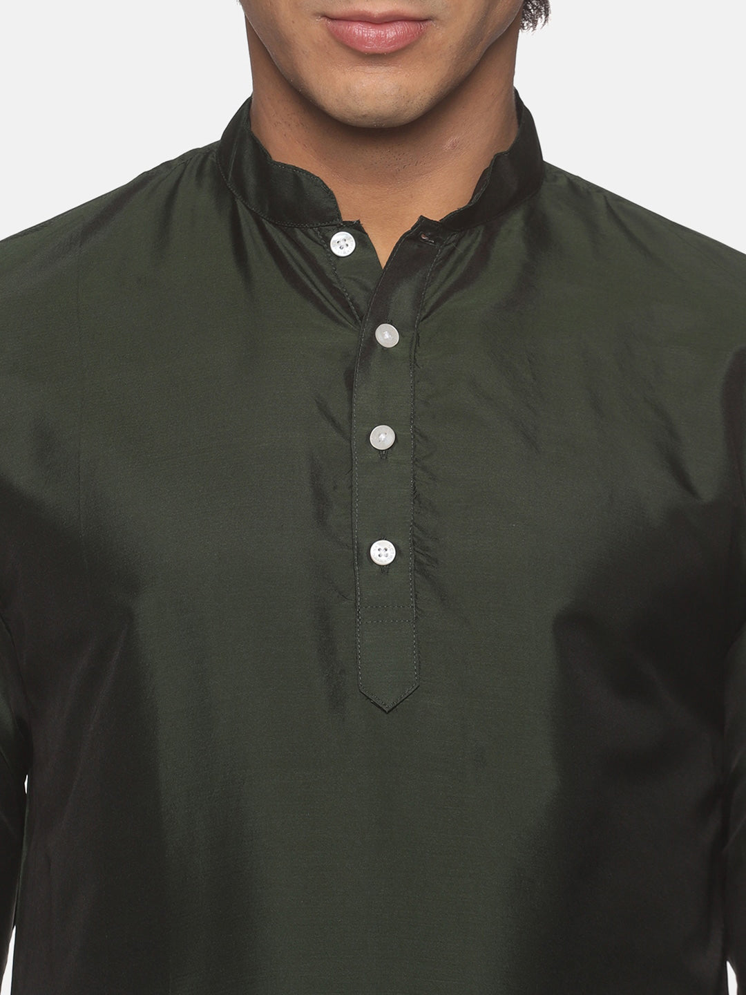 Sethukrishna Mens Green Kurta with Pyjamas