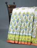 Creame Coloured Combination Printed Cotton Saree By Gayathri Reddy Designer Studio