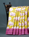 Block Print Lime Green Coloured Mulmul Cotton Saree By Gayathri Reddy Designer Studio