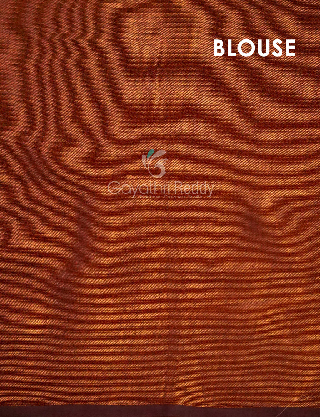 Orange and brown mix geometrical print Semi Chanderi Saree. By Gayathri Reddy Designer Studio