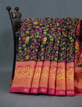 Shades of Navy Blue Colour Kalamkari Design Semi Chanderi Saree By Gayathri Reddy Designer Studio