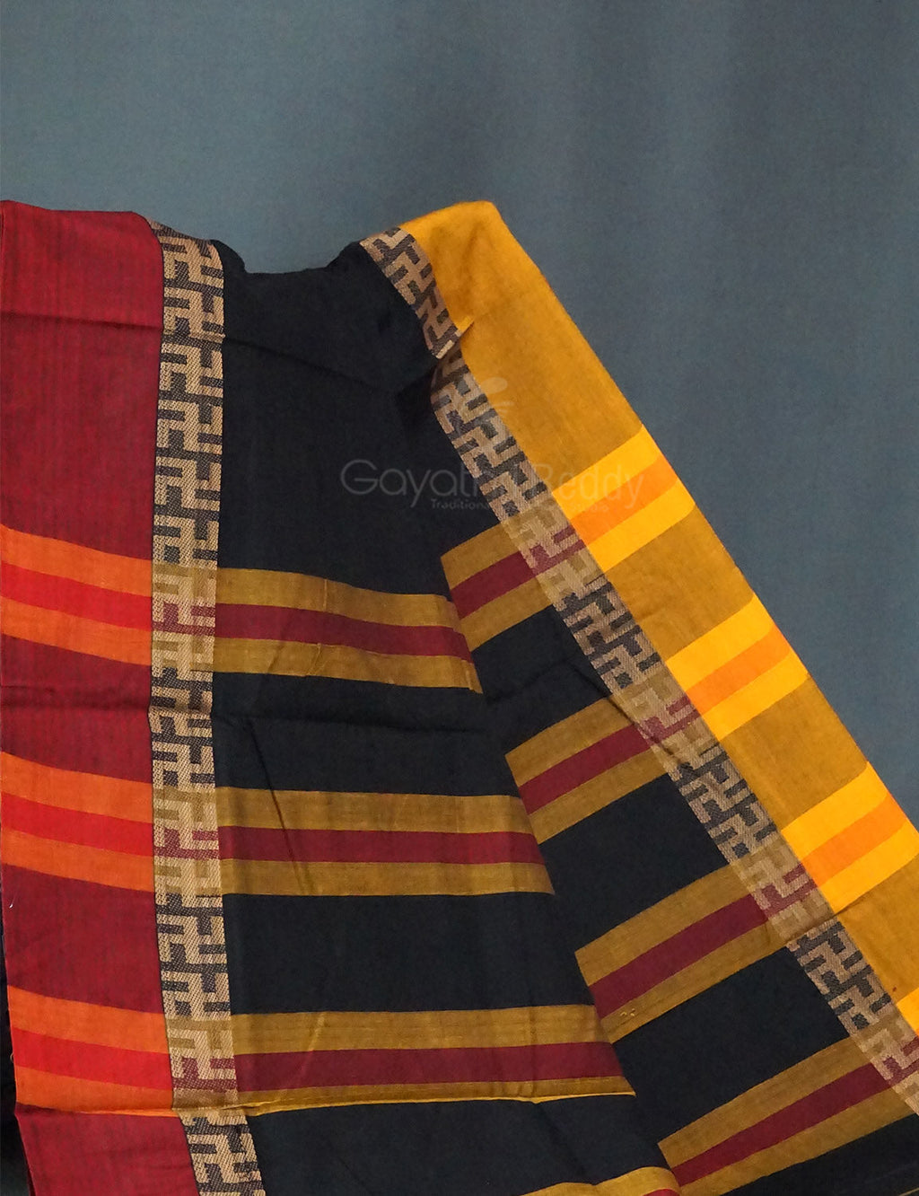 Kalanetha Black Colour Pure Narayanpet Cotton Saree By Gayathri Reddy Designer Studio