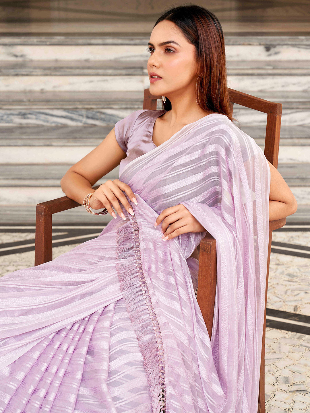 Tikhi Imli Striped Woven Design Saree