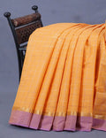 Dual Shade of Orange And Purple Pure Mangalgiri Cotton By Gayathri Reddy Designer Studio